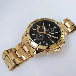 بندفلزی مردانه طلایی 3 موتور فعال .رنگ ثابت فروش ویژه تاریخ شمار اسپرت و شیک