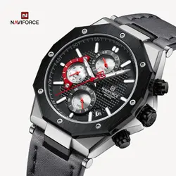 ساعت مچی عقربه‌ای مردانه نیوی فورس مدل کرنوگراف تقویم دار کد NF8028-S.B