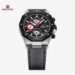 ساعت مچی عقربه‌ای مردانه نیوی فورس مدل کرنوگراف تقویم دار کد NF8028-S.B