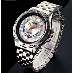 ساعت مچی مردانه تقویم نمایان شبنما دار بند استیل سیکو Seiko