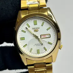 ساعت مچی مردانه دو تقویم سیکو 5 بند استیل موتور ژاپن SEIKO5