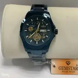 ساعت مچی مردانه اورجینال دو تقویم رنگ ثابت ضداب جم.استار Gemstar
