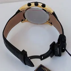 ساعت مچی عقربه‌ای مردانه رومانسون مدل کرنوگراف سه موتورفعال بندچرمی تاریخ شمار کد 37