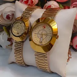 ساعت مچی ست مردانه و زنانه رادو تخم مرغی اصل میوتا ژاپن سرامیک ضدخش بندکشویی لنگرچرخون .