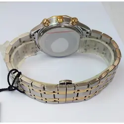 ساعت مچی عقربه‌ای مردانه رومانسون مدل تاریخ شمار کرنوگراف بندفلزی سه موتور فعال رنگ ثابت ضدآب کد ROMANC 90