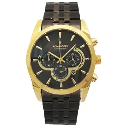ساعت مچی عقربه‌ای مردانه رومانسون مدل تاریخ شمار کرنوگراف بندفلزی سه موتور فعال رنگ ثابت ضدآب کد R50