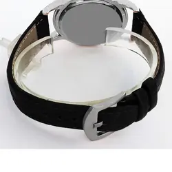 ساعت مچی عقربه‌ای مردانه مدل بندچرم پوست ماری تاریخ شمار کد 2