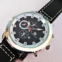 ساعت مچی عقربه‌ای مردانه مدل بندجیر تاریخ شمار کد 660