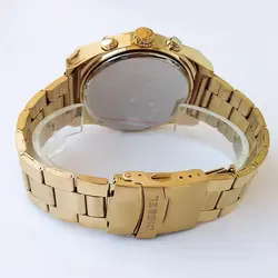 ساعت مچی عقربه‌ای مردانه دیزل مدل بندفلزی تاریخ شمار سه موتور فعال کرنوگراف ضدآب کد 041