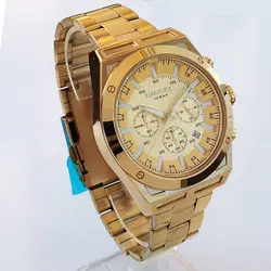 ساعت مچی عقربه‌ای مردانه دیزل مدل بندفلزی تاریخ شمار سه موتور فعال کرنوگراف ضدآب کد 041