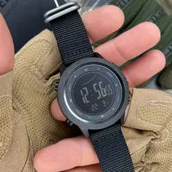 NORCH EDGEساعت APACHE 46 مردانه اسپرت بند پارچه ای نور پس زمینه ارتفاع سنج فشار سنج گام شمار کالری سنج