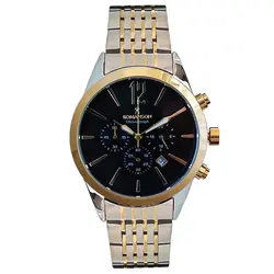 ساعت مچی عقربه‌ای مردانه رومانسون مدل بندفلزی ضدآب کرنوگراف سه موتور تاریخ شمار کد ROM47