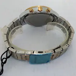 ساعت مچی عقربه‌ای مردانه رومانسون مدل بندفلزی ضدآب کرنوگراف سه موتور تاریخ شمار کد ROM47