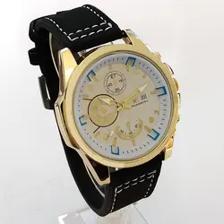 ساعت مچی عقربه‌ای مردانه مدل بندجیر تاریخ شمار کد D2110