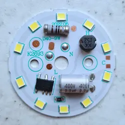 چیپ ال ای دی 9 وات ماژول دی او بی خازن دار رنگ سفید مهتابی مناسب جهت تعمیر لامپ.