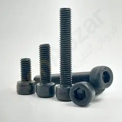 خرید و قیمت پیچ آلن باسر فولادی سیاه 8.8 سایز 30*6-پیچ ابزار