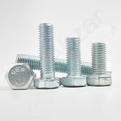 خرید و قیمت پیچ شش گوش آچاری آهنی سفید 100*8 - پیچ ابزار