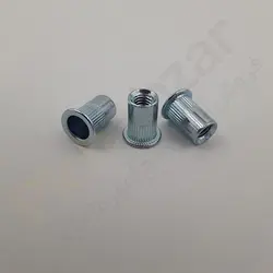 قیمت مهره پرچی گرد لبه دار سایز M5 عمده - پیچ ابزار