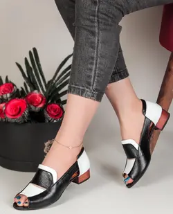 کفش تمام چرم زنانه کد کاتر 1025 - چرم سانیا | خرید بهترین انواع کیف و کفش چرم زنانه