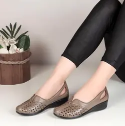 کفش تمام چرم زنانه کد 46 - چرم سانیا | خرید بهترین انواع کیف و کفش چرم زنانه