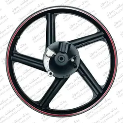 رینگ اسپرت جلو و عقب کامل مدل 5 پره ترمز کاسه ای - یدک سیکلت رسول