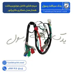 سیم کشی کامل موتورسیکلت همتاز مدل شکاری کاربراتور - یدک سیکلت رسول