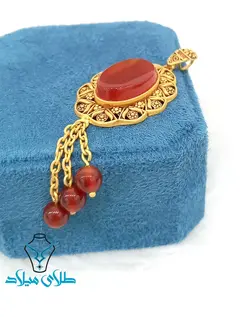 پلاک طلا عقیق