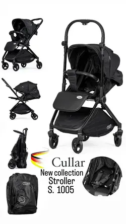 خرید کالسکه مسافرتی کولار بدنه طلایی مدل Cullar S1005 مشکی مشکی