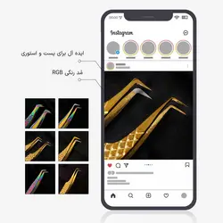 کالکشن عکس پنس طلایی و هفت رنگ (ست 18 تایی) - فروشگاه تخصصی مژه ویسپی