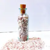 نمک صورتی 500گرمی با ظرف ویال شیشه ای و درب چوب پنبه