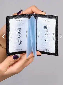 ست کامل کیف پول کلاسیک با جعبه، عطر جای کارتی مردانه مدل: Polo Air -PM-12