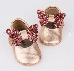 کفش راحتی دختر بچه چرمی پروانه پولک مدل: Le Mabelle - LM956