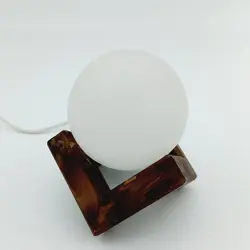 آباژور گوی یا چراغ خواب دکوری سنگ نمک قطر 8 سانتیمتر