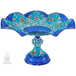 شیرینی خوری میناکاری 25 سانتی متر گلبرگی نیل 1