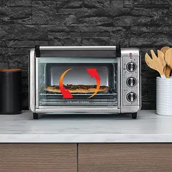 آون توسترراسل هابز Russell Hobbs مدل 26095، ظرفیت 12.6 لیتر، 1500 وات، سرخ کن و گریل همراه با ظرف پخت و قفسه، فولاد ضد زنگ، رنگ نقره ای- ارسال 15 الی 20 روزکاری | ایپسند| خرید از آمازون | خرید آسان از امارات و امریکا