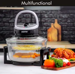 هواپز برند Geepas| مدل ‎GHO34048UK|آون هالوژن توربو | 17 لیتر با حلقه اکستندر| با تایمر 60 دقیقه ای| غذاهای سالم سریع| برای سیب زمینی سرخ کرده و چیپس تهیه کنید|ارسال 15 الی 20 روزکاری | ایپسند| خرید از آمازون | خرید آسان از امارات و امریکا