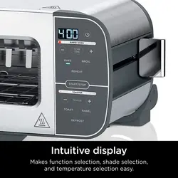 آون توستر برند Ninja| مدل ST101|توستر فلیپ 2 در 1|2 ظرفیت برش| آون توستر فشرده| اسنک ساز| گرم کردن مجدد| یخ زدایی| 1500 وات| فولاد ضد زنگ|ارسال 15 الی 20 روزکاری | ایپسند| خرید از آمازون | خرید آسان از امارات و امریکا