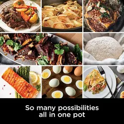 مولتی کوکر برند نینجا Ninjaمدل MC1001|سرخ کن بدون روغن ،اجاق گاز با درب شیشه ای همراه با قاشق، نچسب، قابلمه ایمن فر تا دمای 500 درجه فارنهایت ،خاکستری ، 8 در 1| 8.5 Quart| ارسال 15 الی 20 روزکاری | ایپسند| خرید از آمازون | خرید آسان از امارات و امریکا