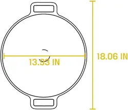 ماهیتابه برند Lodge|مدل ‎P14WPLT |P14W3 Pro-Logic| چدنی |14 اینچی|مشکی|ارسال 15 الی 20 روزکاری | ایپسند| خرید از آمازون | خرید آسان از امارات و امریکا