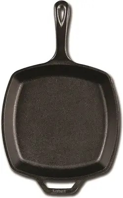 ماهیتابه برند Lodge|مدل ‎L8SQ3|تابه مربع چدنی |با دسته کمکی| 10.5 اینچ| مشکی- ارسال 15 الی 20 روزکاری | ایپسند| خرید از آمازون | خرید آسان از امارات و امریکا