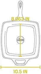 ماهیتابه برند Lodge|مدل ‎L8SGP3 | تابه کباب پز چدنی|با دسته کمکی| 10.5 اینچ| مشکی|ارسال 15 الی 20 روزکاری | ایپسند| خرید از آمازون | خرید آسان از امارات و امریکا