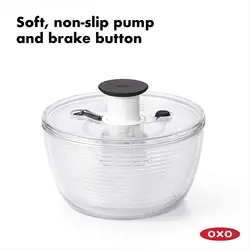 چرخنده سالاد و سبزی برند OXO|مدل ‎1045409 |ظرفیت 3 کوارت|Spinner |اسپینر کوچک سالاد  و سبزی|Good Grips| ارسال 15 الی 20 روزکاری | ایپسند| خرید از آمازون | خرید آسان از امارات و امریکا