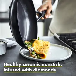 ماهیتابه برند GreenPan مدل SmartShape |سرامیک سالم نچسب|بدون PFAS| القایی| قابل شستشو در ماشین ظرفشویی| مشکی-ارسال 15 الی 20 روزکاری | ایپسند| خرید از آمازون | خرید آسان از امارات و امریکا