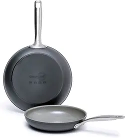 سرویس ماهیتابه 2 پارچه برند GreenPan|مدل ‎ ‎CC000286-001|نچسب| 8 اینچی و 10 اینچی| آنودایز شده|Chatham|سرامیکی|قابل شستشو در ماشین ظرفشویی|خاکستری|بدون PFAS|ارسال 15 الی 20 روزکاری | ایپسند| خرید از آمازون | خرید آسان از امارات و امریکا