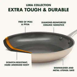 سرویس ماهیتابه 5 پارچه برند GreenPan|مدل ‎‎ ‎CC001911-001|قهوه ای | Lima Bronze| ارسال 15 الی 20 روزکاری | ایپسند| خرید از آمازون | خرید آسان از امارات و امریکا