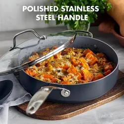 ماهیتابه برند GreenPan|مدل ‎‎‎ CC000671-001|با درب|ظرفیت 4.2 لیتر |4.5QT| ارسال 15 الی 20 روزکاری | ایپسند| خرید از آمازون | خرید آسان از امارات و امریکا