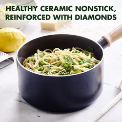 سرویس قابلمه 4 پارچه برند GreenPan|مدل ‎CC003829-001 | قابلمه | ماهیتابه |سرامیکی|نچسب هادسون|Hudson|دسته الهام گرفته از چوب قدیمی|بدون PFAS|قابل شستشو در ماشین ظرفشویی| مشکی|زمان تحویل 3 تا 4 هفته کاری | ایپسند| خرید از آمازون | خرید آسان از امارات و امریکا