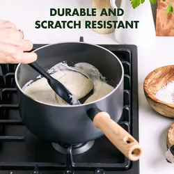 سرویس قابلمه 4 پارچه برند GreenPan|مدل ‎CC003829-001 | قابلمه | ماهیتابه |سرامیکی|نچسب هادسون|Hudson|دسته الهام گرفته از چوب قدیمی|بدون PFAS|قابل شستشو در ماشین ظرفشویی| مشکی|زمان تحویل 3 تا 4 هفته کاری | ایپسند| خرید از آمازون | خرید آسان از امارات و امریکا