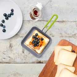 ماهیتابه‌ مربعی GreenPan با روکش سرامیکی ضد چسب، قطر 5 اینچ، رنگ خاکستری، بسته‌بندی 1 عدد، مدل CW001360-015-ارسال 15 الی 20 روزکاری | ایپسند| خرید از آمازون | خرید آسان از امارات و امریکا