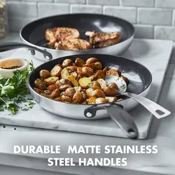 سرویس قابلمه 13 پارچه برند GreenPan|مدل ‎CC002403-001|نقره ای|Venice Pro|ست قابلمه و ماهیتابه|سرامیکی| استیل سه لایه|دسته مشکی مات| بدون PFAS| چند روکش| القایی| قابل شستشو در ماشین ظرفشویی|ارسال 10 الی 20 روز کاری | ایپسند| خرید از آمازون | خرید آسان از امارات و امریکا